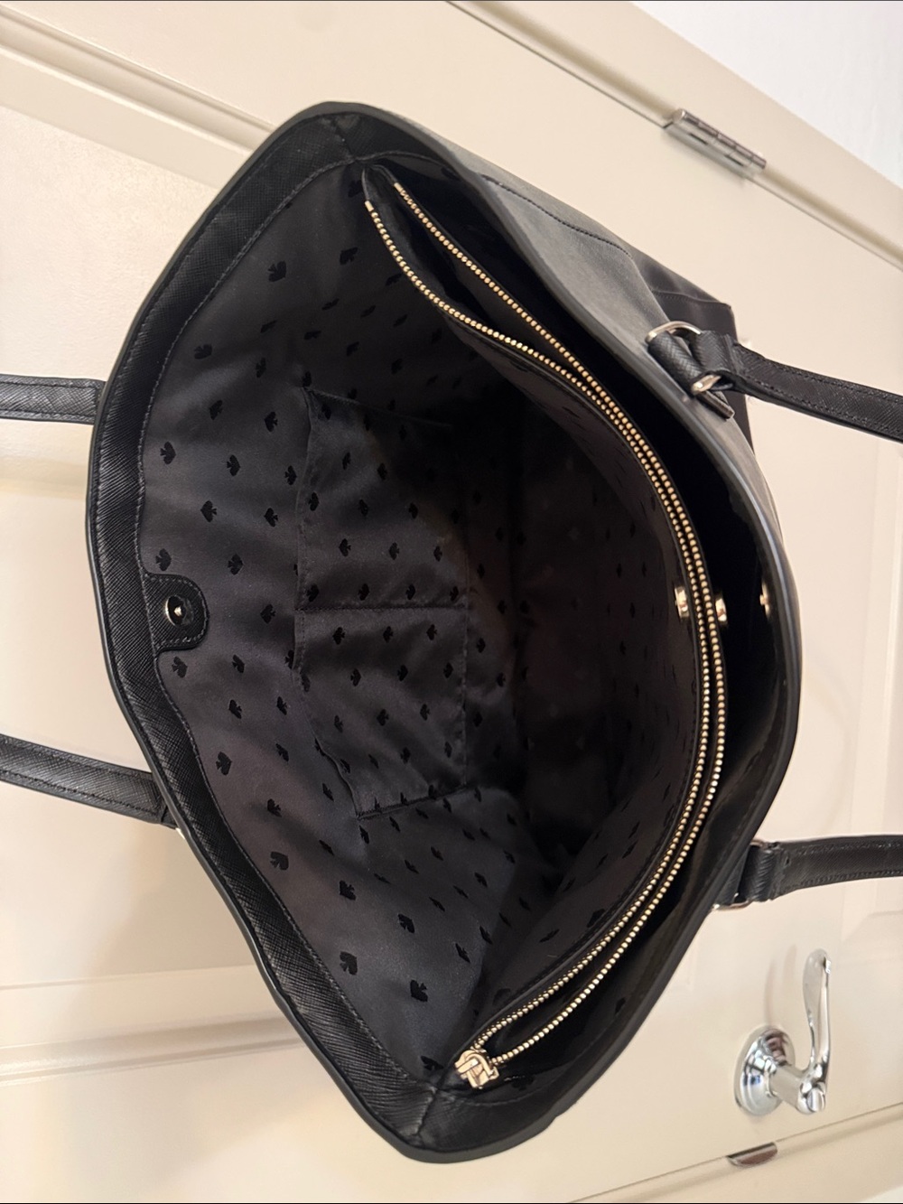 kate spade Perry Black Saffiano Leather Laptop Tote - Picture 4 of 10